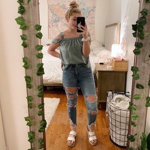 ☼ american eagle super high rise jegging